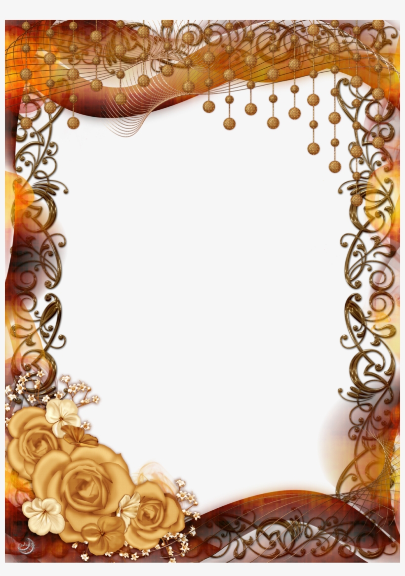 Gold Flower Frame Png Pic - Frame High Quality Png, transparent png