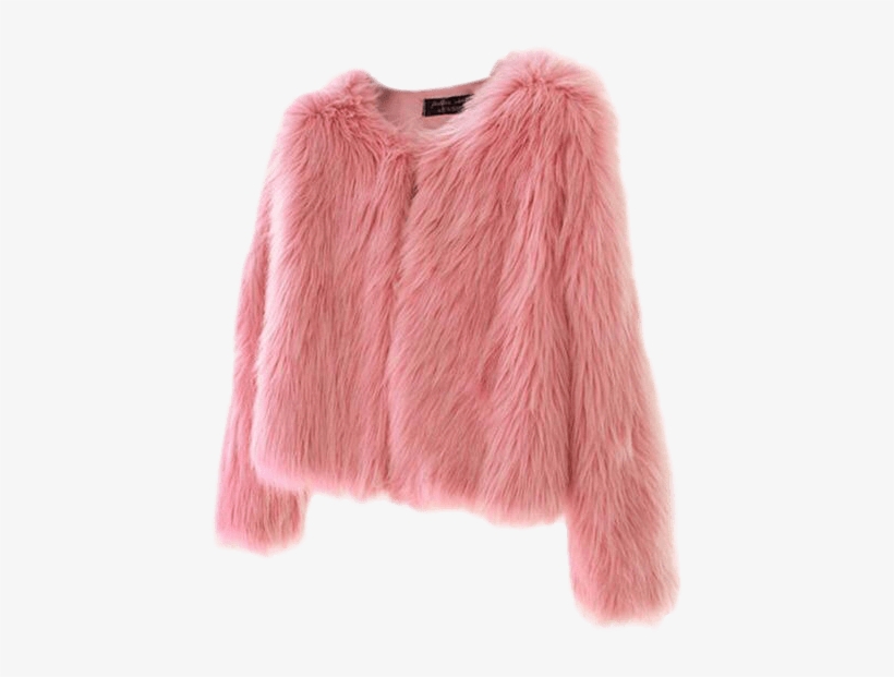 Strutter Solid Faux Fur Jacket - Lavender Faux Fur Jacket, transparent png