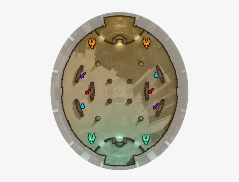 Arenav2 Minimap - Mapa De Arena Smite, transparent png