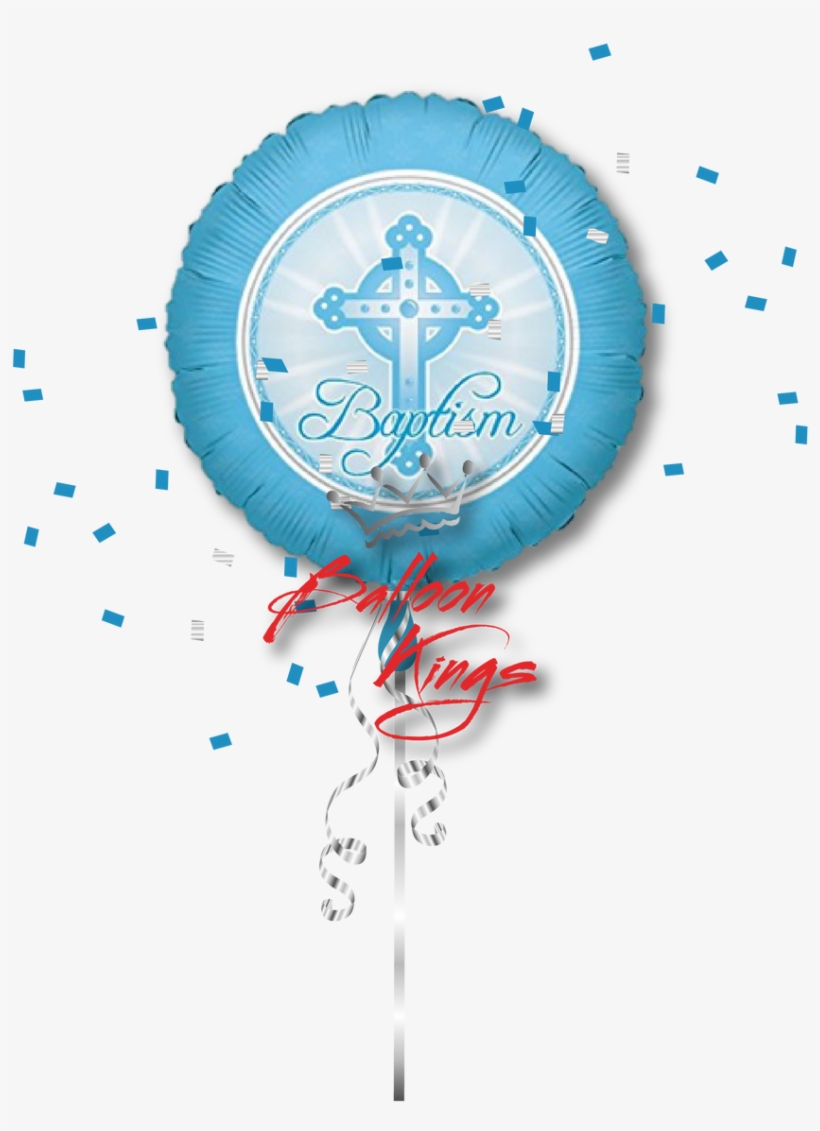 Boy Baptism - 18" Baptism Balloon Cross Pastel Blue - Mylar Balloons, transparent png