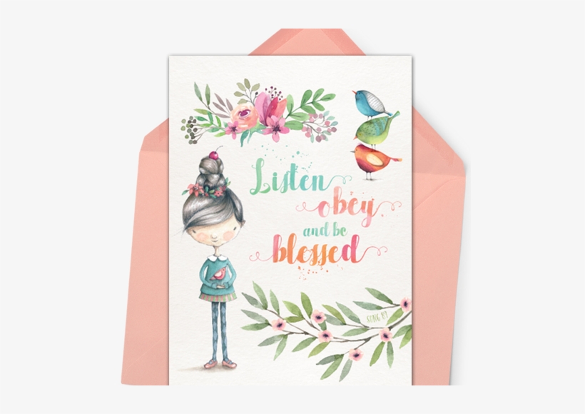 Listen Obey And Be Blessed - Open Garden Day 2017 Yard Sign, transparent png