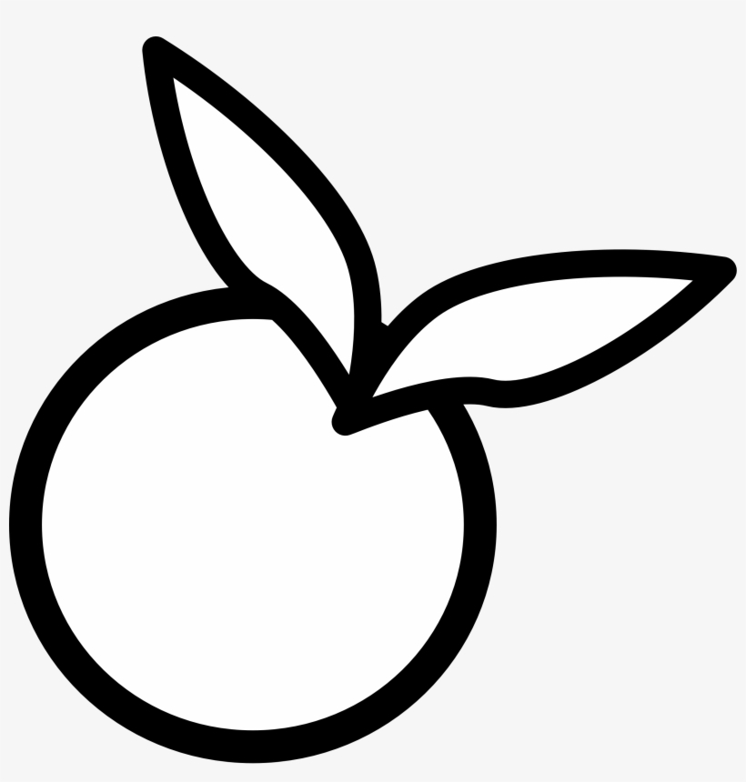 Clipart Resolution 830*830 - Orange Vector Black And White, transparent png