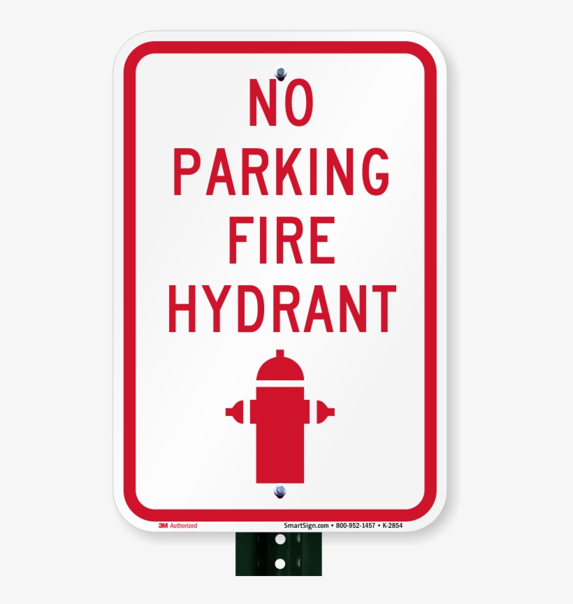 No Parking Fire Hydrant No Parking Sign - No Parking Fire Hydrant (with Graphic) Sign, 18" X, transparent png