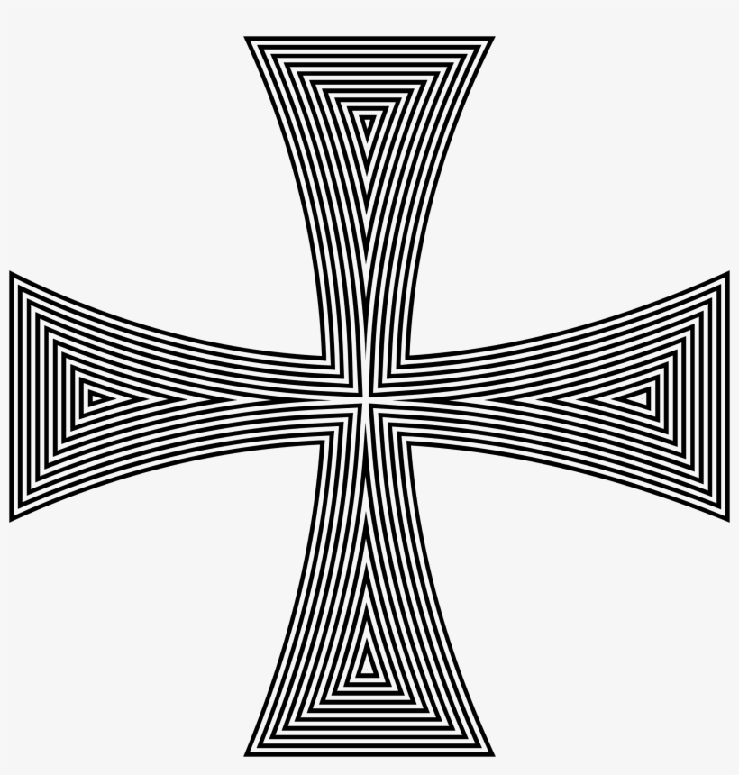 This Free Icons Png Design Of Maltese Cross Line Art, transparent png