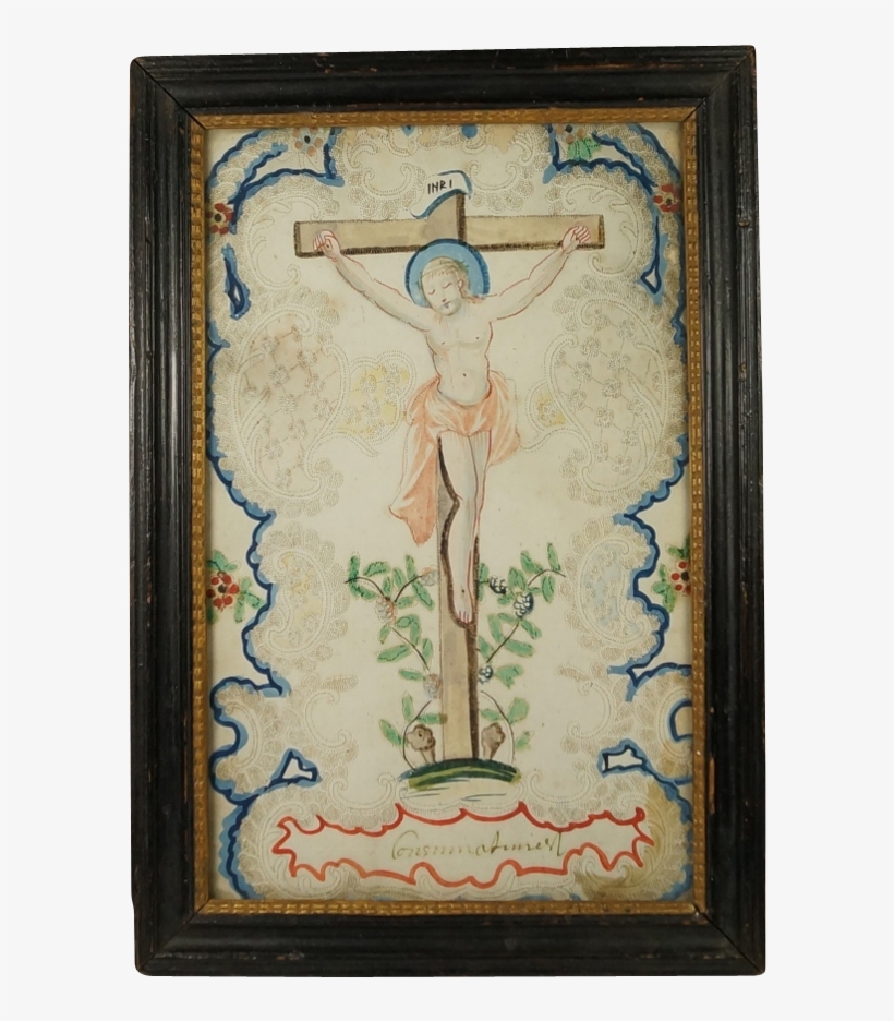 18th Century Pin Pricked Watercolor Devotional Picture - 18th Century, transparent png