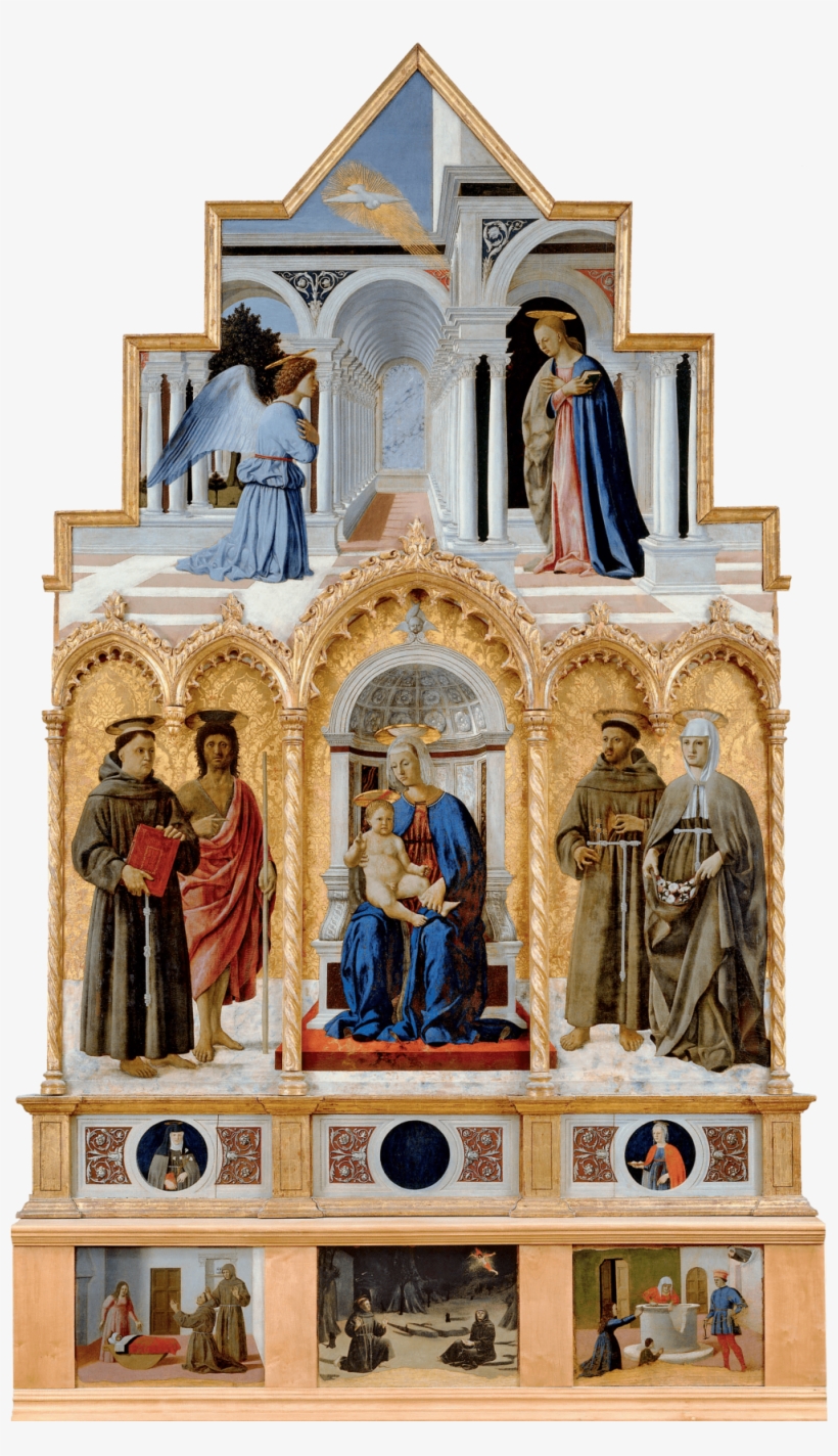Oil On Panel - Art Print: Piero Della Francesca's Polyptych Of St., transparent png