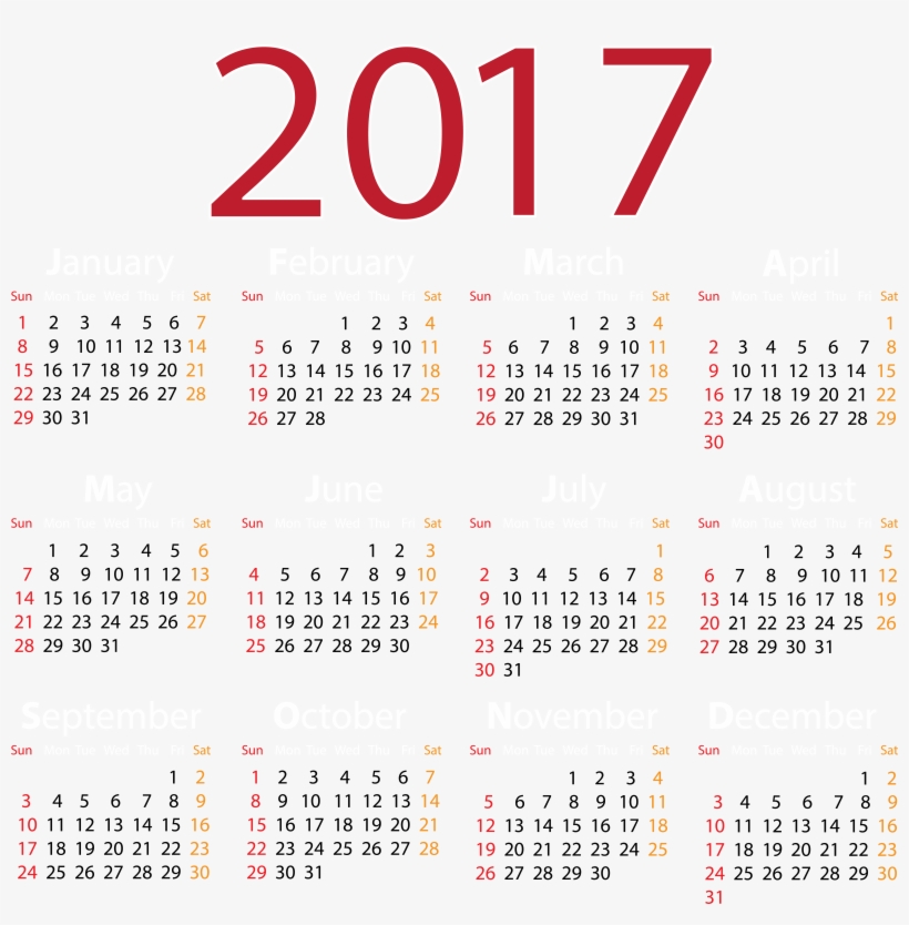 28 Collection Of Calendar Clipart 2017, transparent png