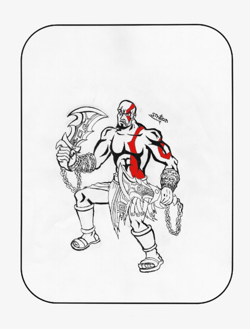 Kratos The God Of War By Sav8197 On Deviantart - Drawing, transparent png
