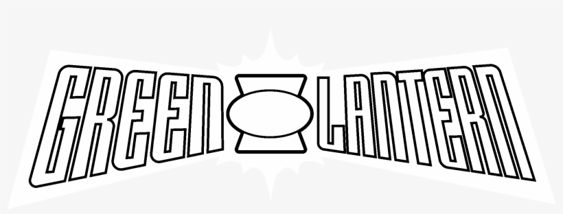 Green Lantern Logo Black And White - Line Art, transparent png