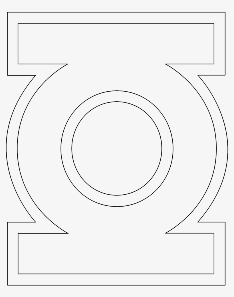 Green Lantern Logo Outline - Circle, transparent png