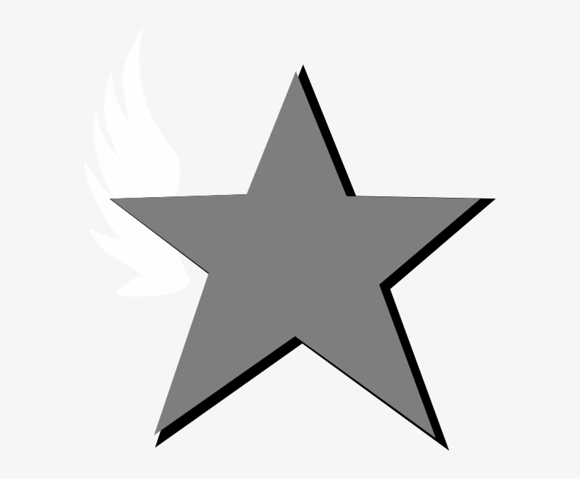 Platinum Star Cliparts - Star With Shadow Clipart, transparent png