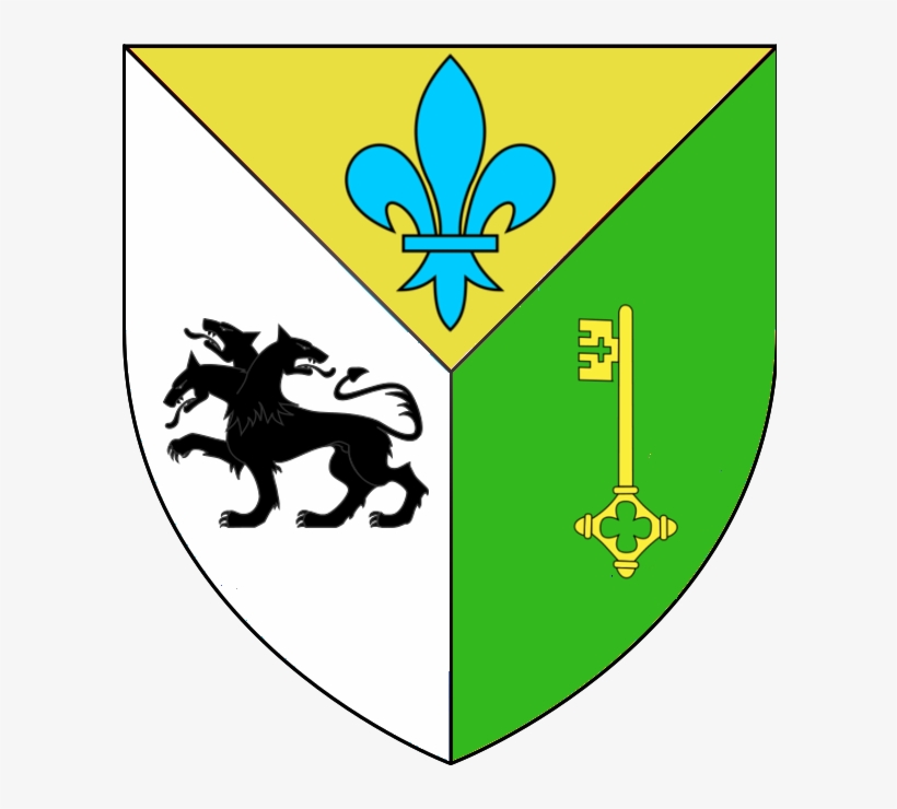 Tiercé En Pairle Le 1 D'or À La Fleur De Lys D'azur - Greek Mythology Cerberus Symbol, transparent png