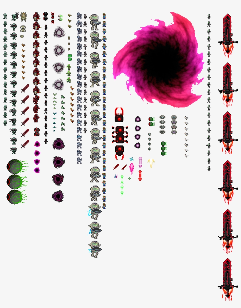 Allnpcs&projectiles, transparent png