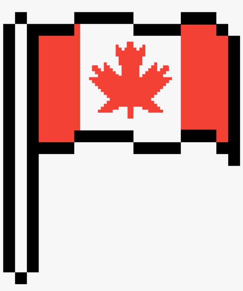 Flag Terraria Video Game Pixel Art - Canada Flag Pixel Art, transparent png