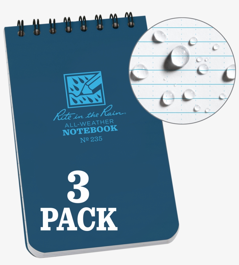 Rite In The Rain Weatherproof Top Spiral Notebook, - Notebook, transparent png