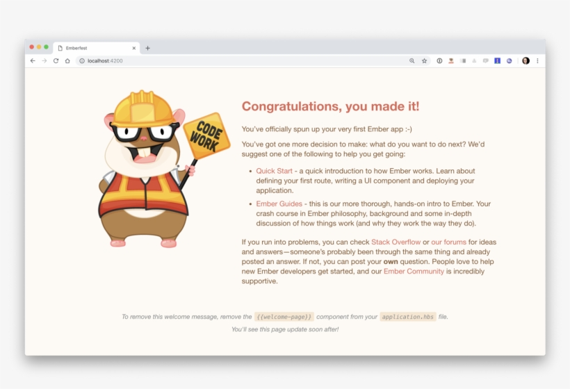 For This Walkthrough, I'll Use The Simplest Ember App - Ember.js, transparent png