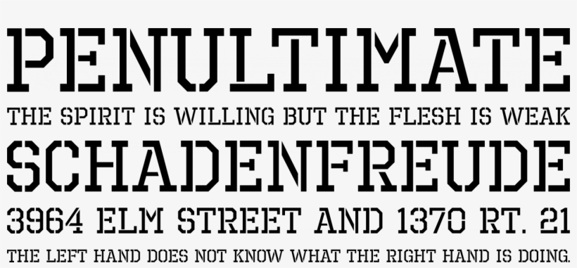 Octin Prison Font Phrases, transparent png