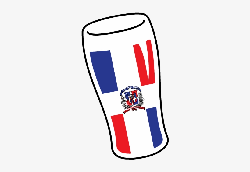Flag Of Dominican Republic Beer Pint Glass Cerveza, transparent png