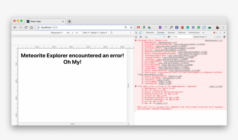Figure 6 Custom Error Message From Globalerrorboundary - Advanced Settings, transparent png