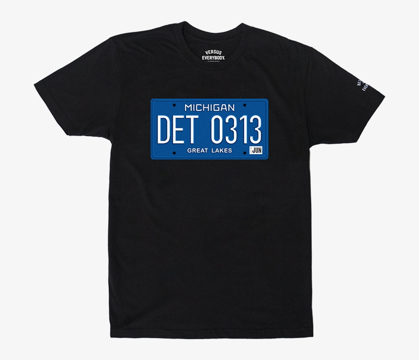 Black Detroit License Plate $34 - Cloud 9 Shirt Png, transparent png