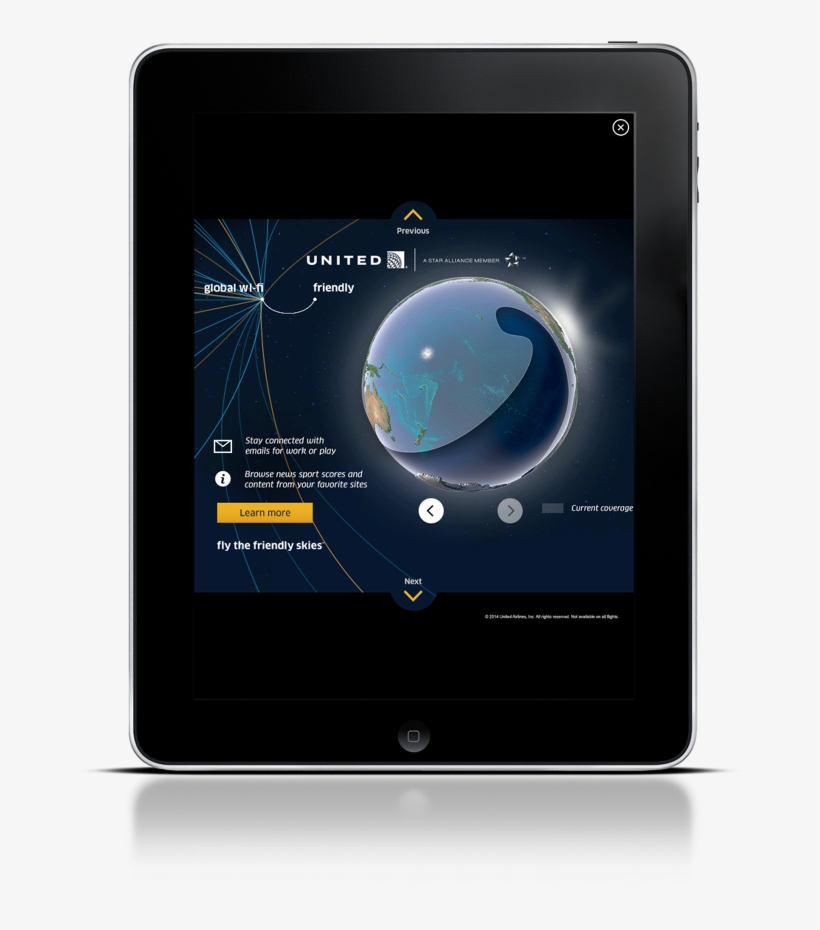 This Unit Engages Travelers To Use Their Own Personal - United Airlines, transparent png