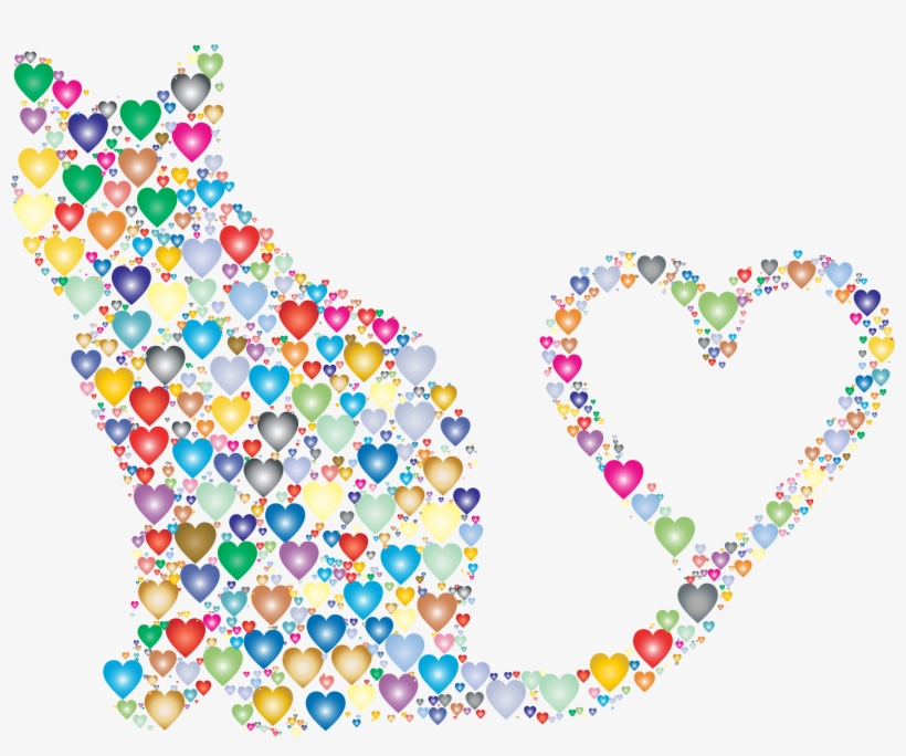 Big Image - Imagem De Gato Com Coração, transparent png