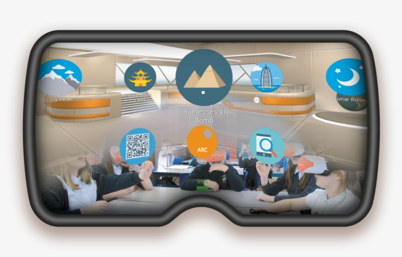 Virtual Reality Headset Interface & Icons - Display Device, transparent png