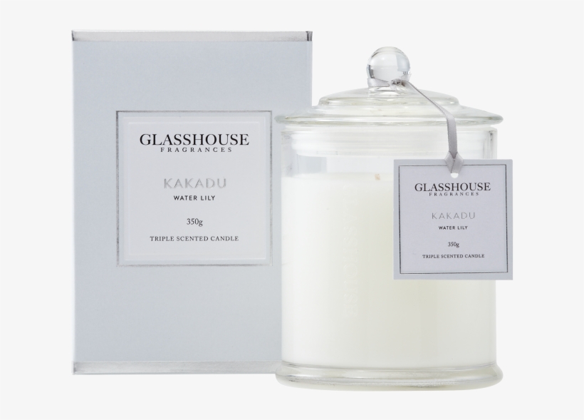 Kakadu Water Lily 350g Triple Scented Candle By Glasshouse - Unity Candle, transparent png