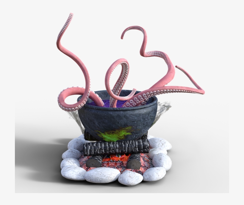 Cauldron, Halloween, Tentacle, Magic Potion, Mysticism - Octopus, transparent png