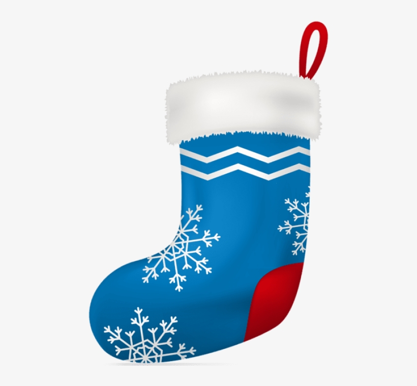 Christmas Blue Stocking Png - Blue Christmas Stocking Clipart, transparent png