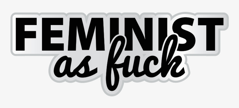 Feminist As Fuck Pin - Calligraphy, transparent png