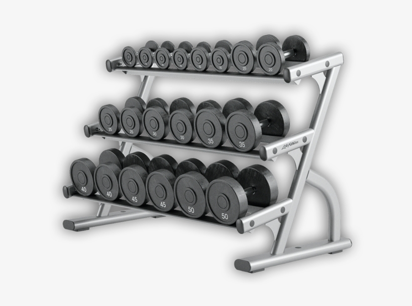 Hf Life Fitness Optima Series 3 Tier Dumbell Rack2 - Used Technogym Dumbbells, transparent png
