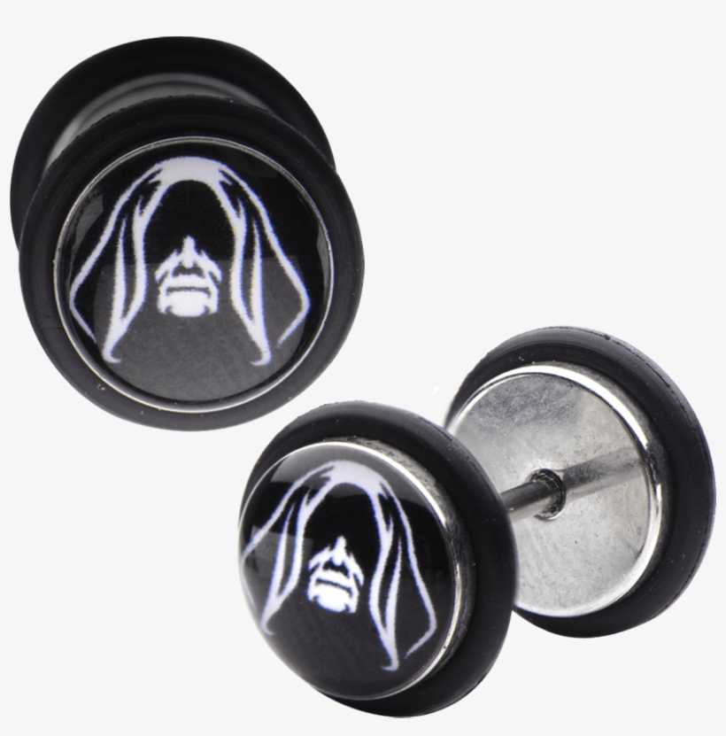 Star Wars Emperor Palpatine Screw Back Earrings, transparent png