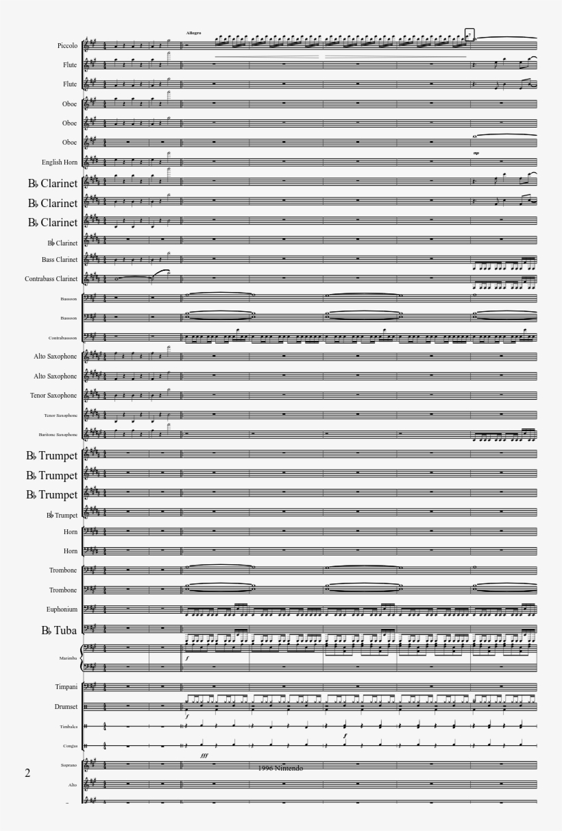 N64 Rainbow Road Sheet Music 2 Of 33 Pages - Mario Kart 8 N64 Rainbow Road Sheet Music, transparent png