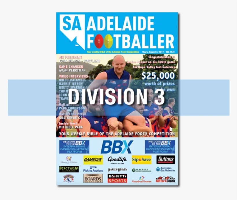 View Larger Image Sa Adelaide Footballer Round 16 Division - Bb1 Heuriger, transparent png