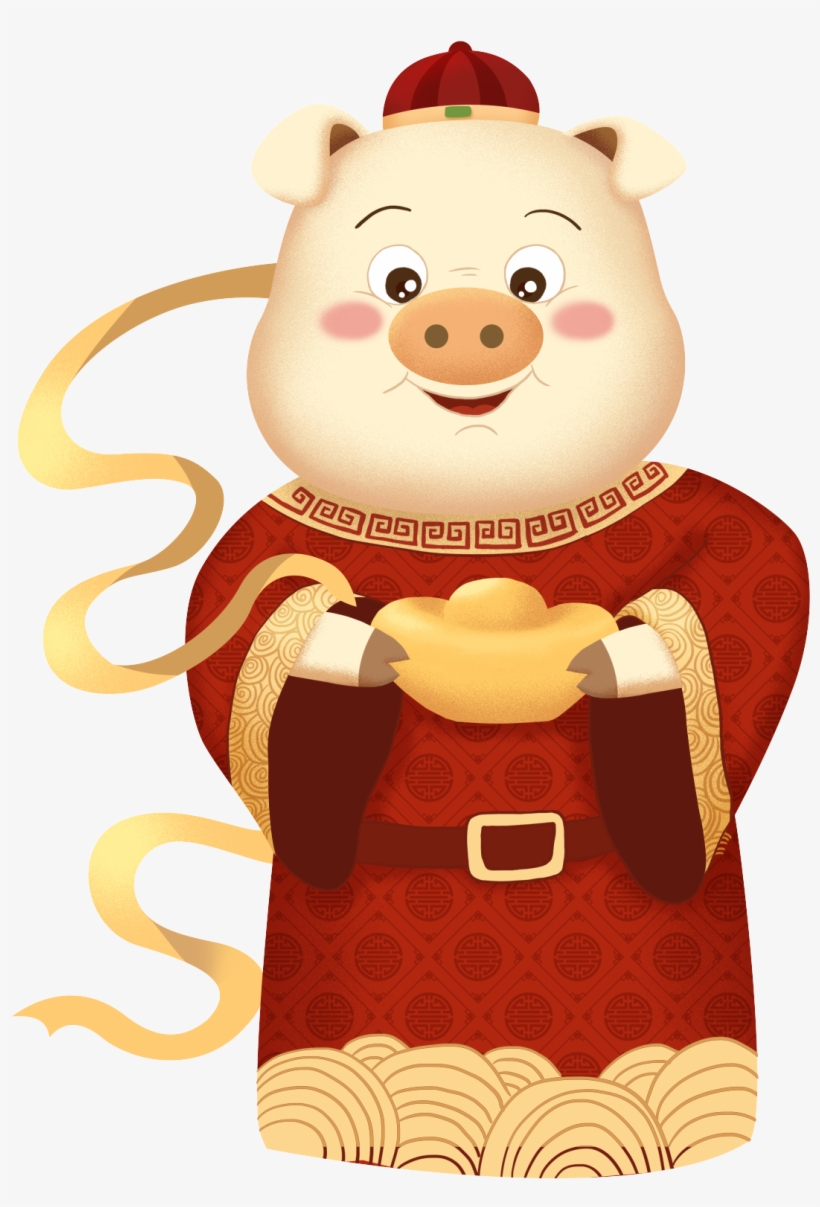 New Year Pig Kung Hei Fat Choi Of The Png And Psd - 豬 年 恭喜 發財, transparent png