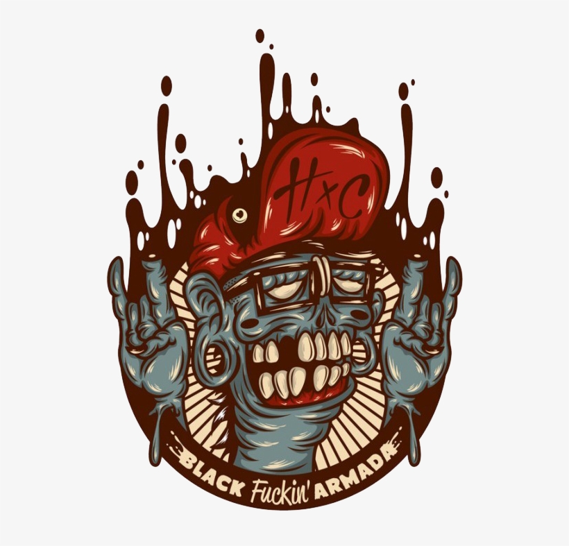 Cartoon Zombie Png Transparent Image - Black Fuckin Armada, transparent png