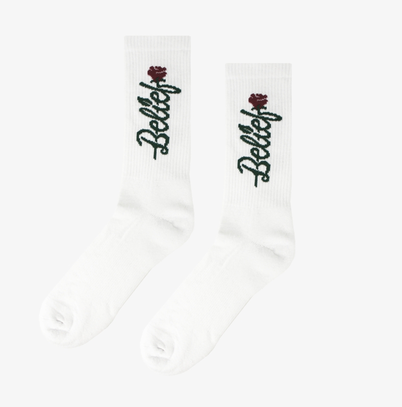 Rose Sock - White - Sock, transparent png