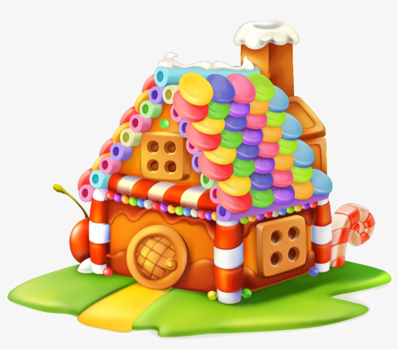 Gingerbread House Cupcake Sweetness Candy - Transparent Gingerbread House Clip Art, transparent png