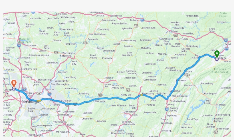 Driving Directions To Sewickley From State College, - Atlas, transparent png