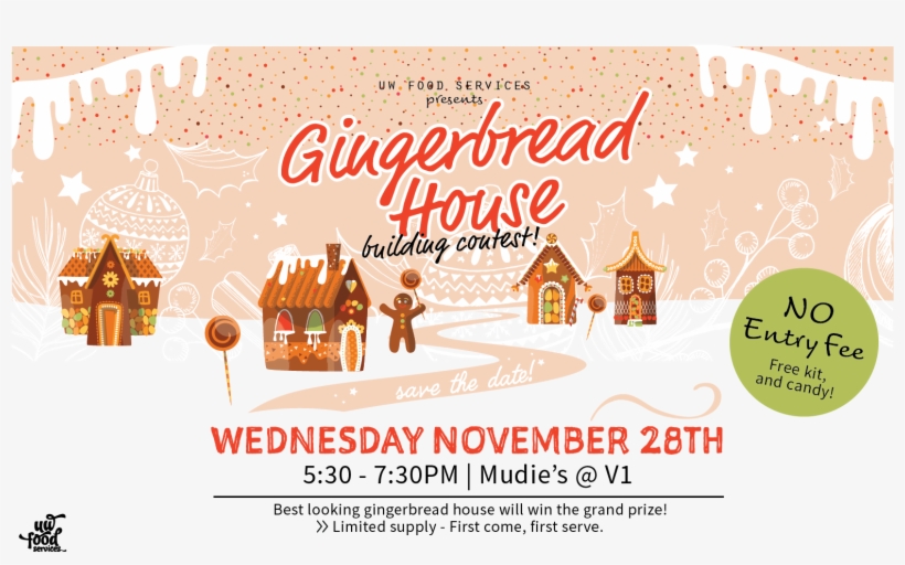 Gingerbread House Building Contest - Illustration, transparent png