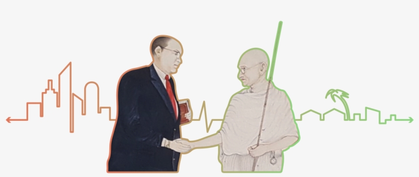download dr ambedkar and mahatma gandhi 1140x454 png download pngkit