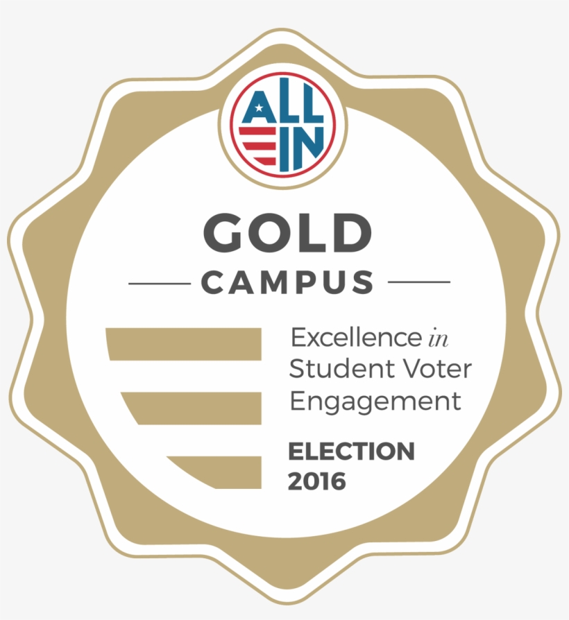 Only School To Earn A Gold Seal From @allintovote For - Label, transparent png