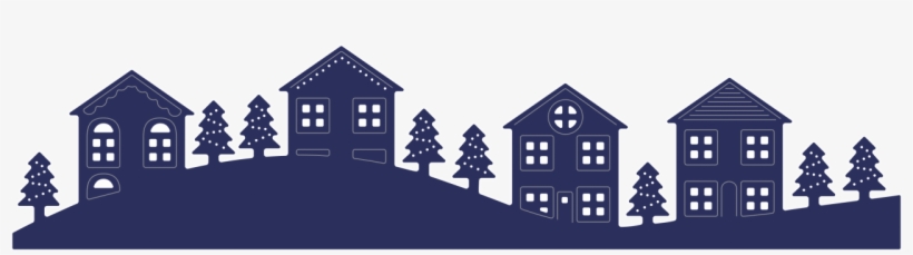 Cheery Lynn Designs Winter B - Row Of Houses Silhouette, transparent png