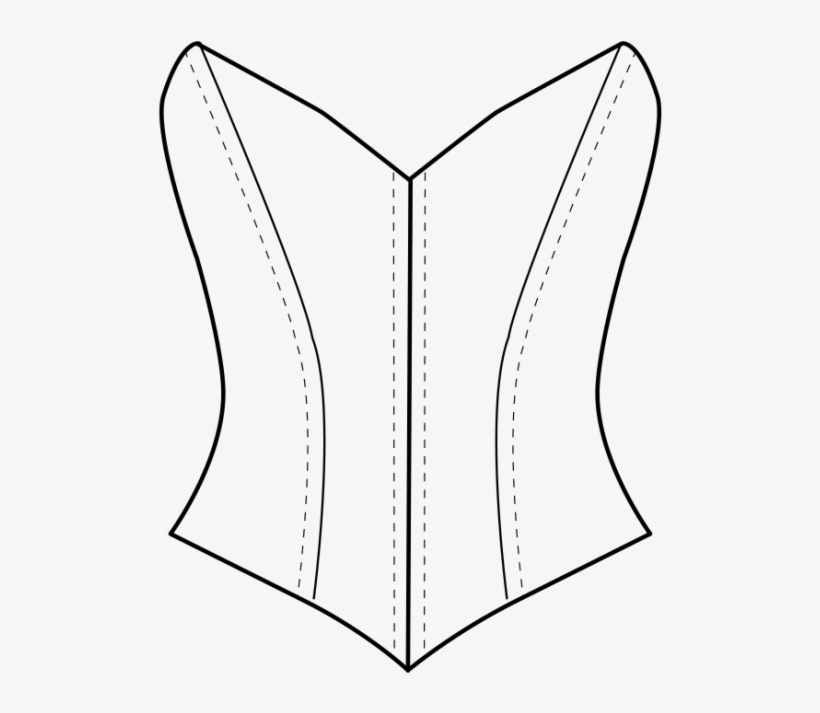 V Neck Tutu Bodice - Drawing, transparent png