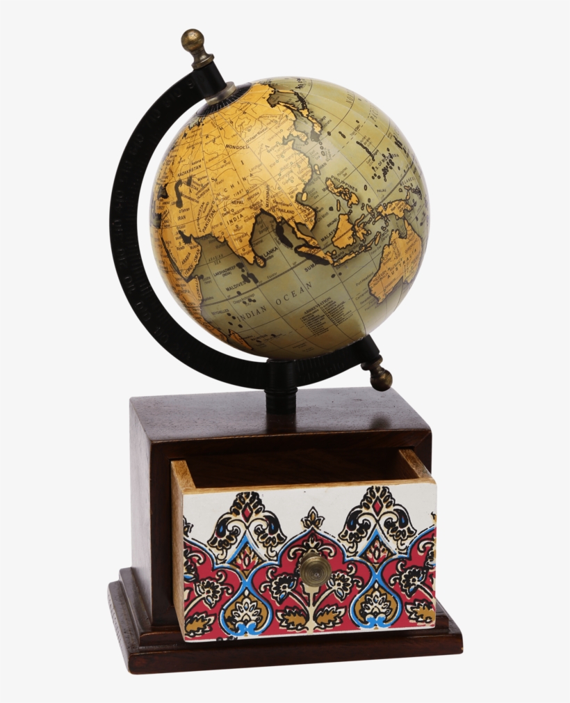 Indi Globe With Drawer - Globe, transparent png