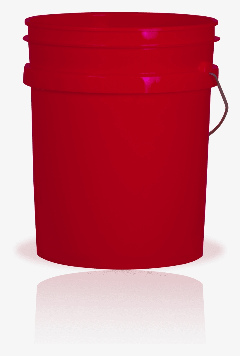 5 Gallon Red Plastic Bucket 3 Pack 7 - Plastic, transparent png