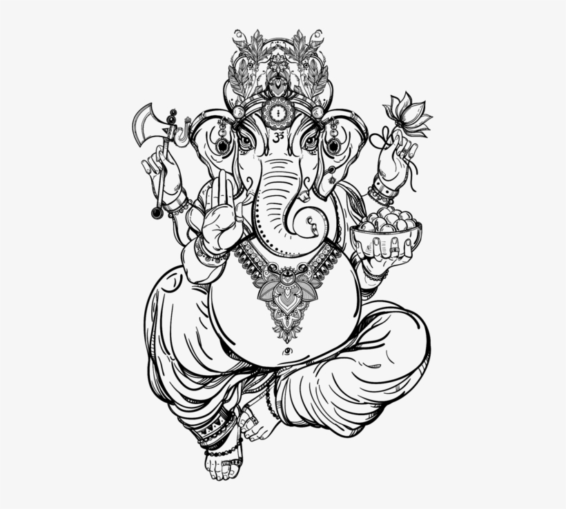 Click And Drag To Re-position The Image, If Desired - Ganesha Illustration Png, transparent png