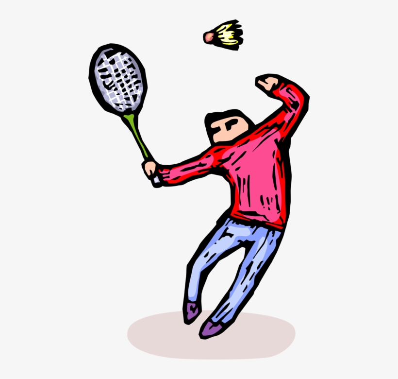 Vector Illustration Of Sport Of Badminton Player Swings, transparent png