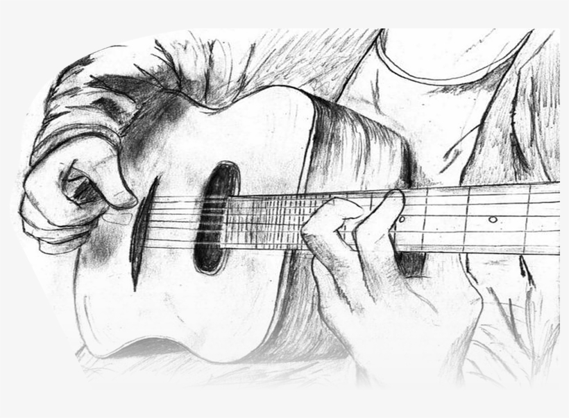 Guitar Is A Popular Musical Instrument Classified As - Drawings Of A Guitar, transparent png